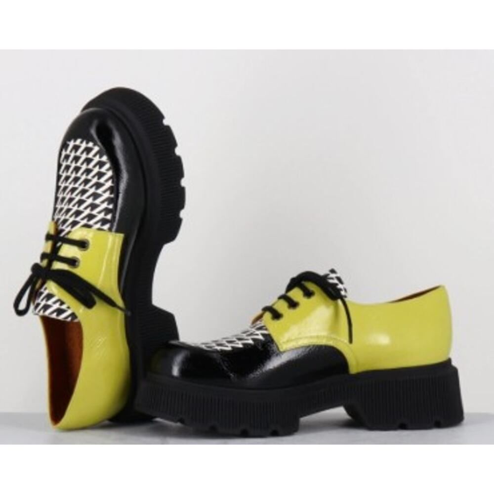 Chie Mihara Qamba Platform Oxford Shoes Womens EU 39 US 9 Lace Up Lug Sole - Picture 2 of 12